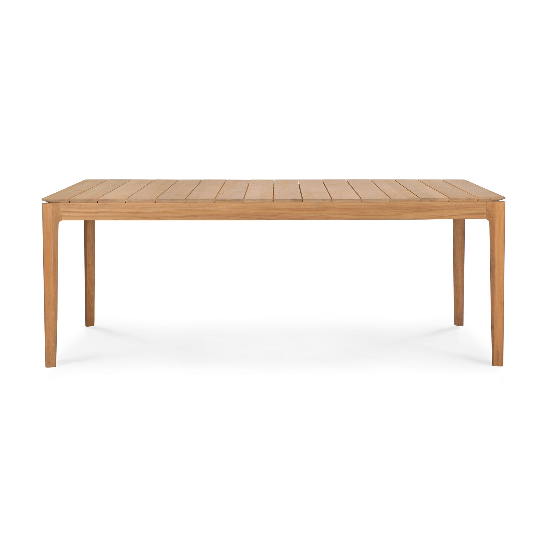 Bok Outdoor Dining Table, Black Teak 78.5"