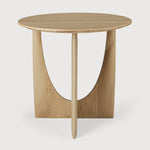 Oak Geometric Side Table