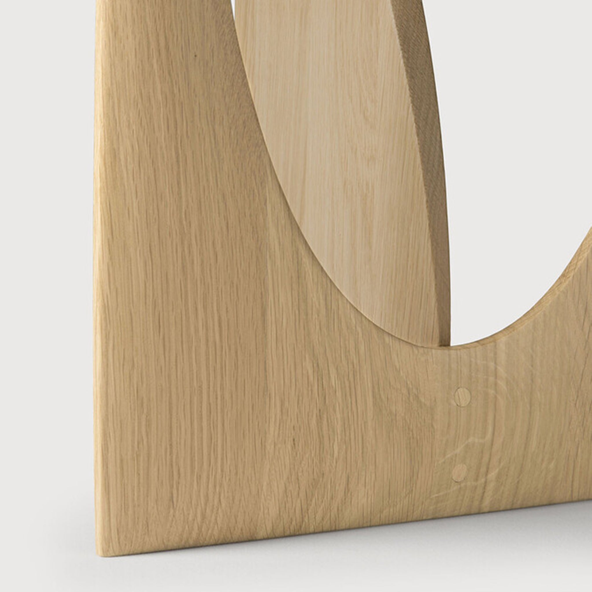 Oak Geometric Side Table