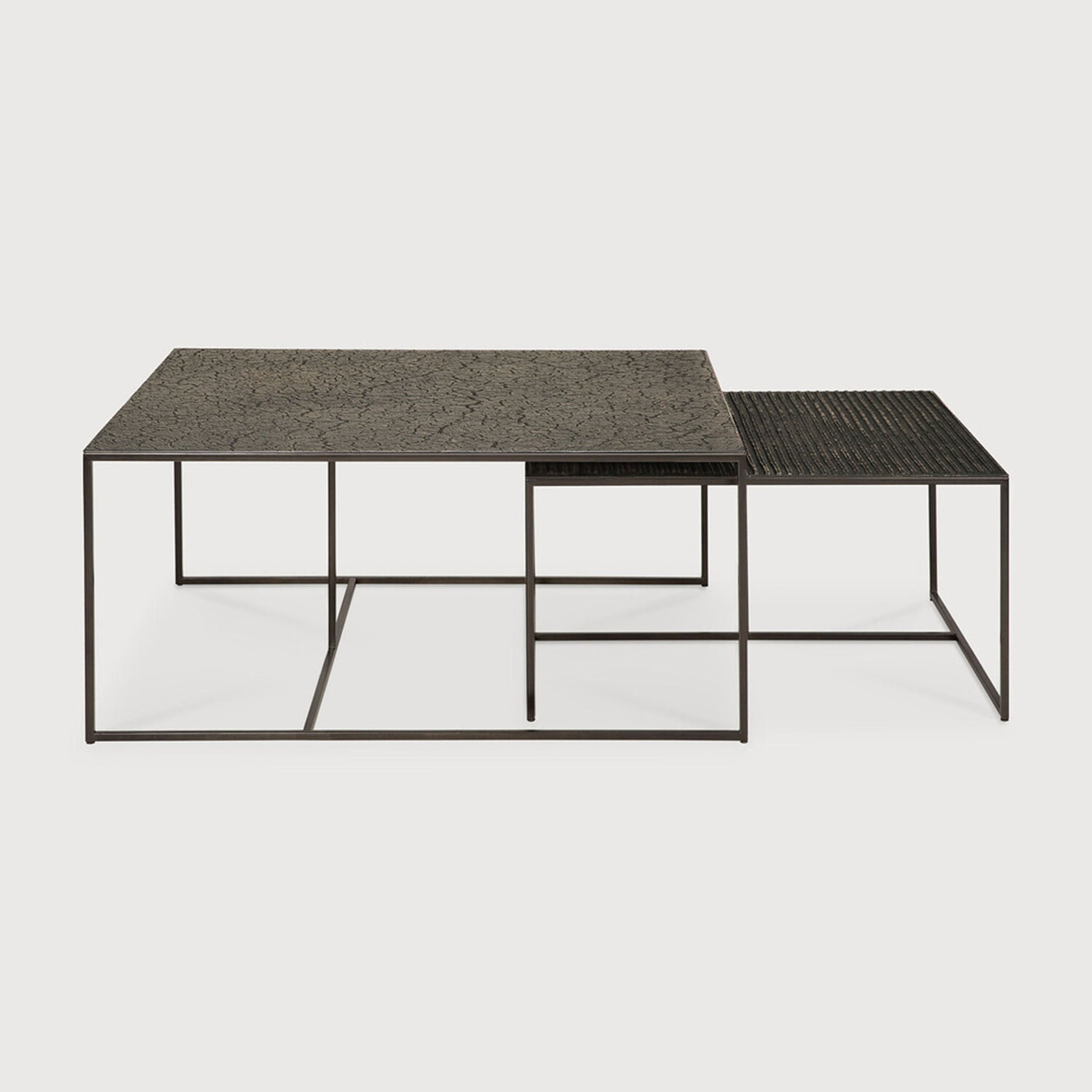 Pentagon Nesting Coffee Table Set, Whisky