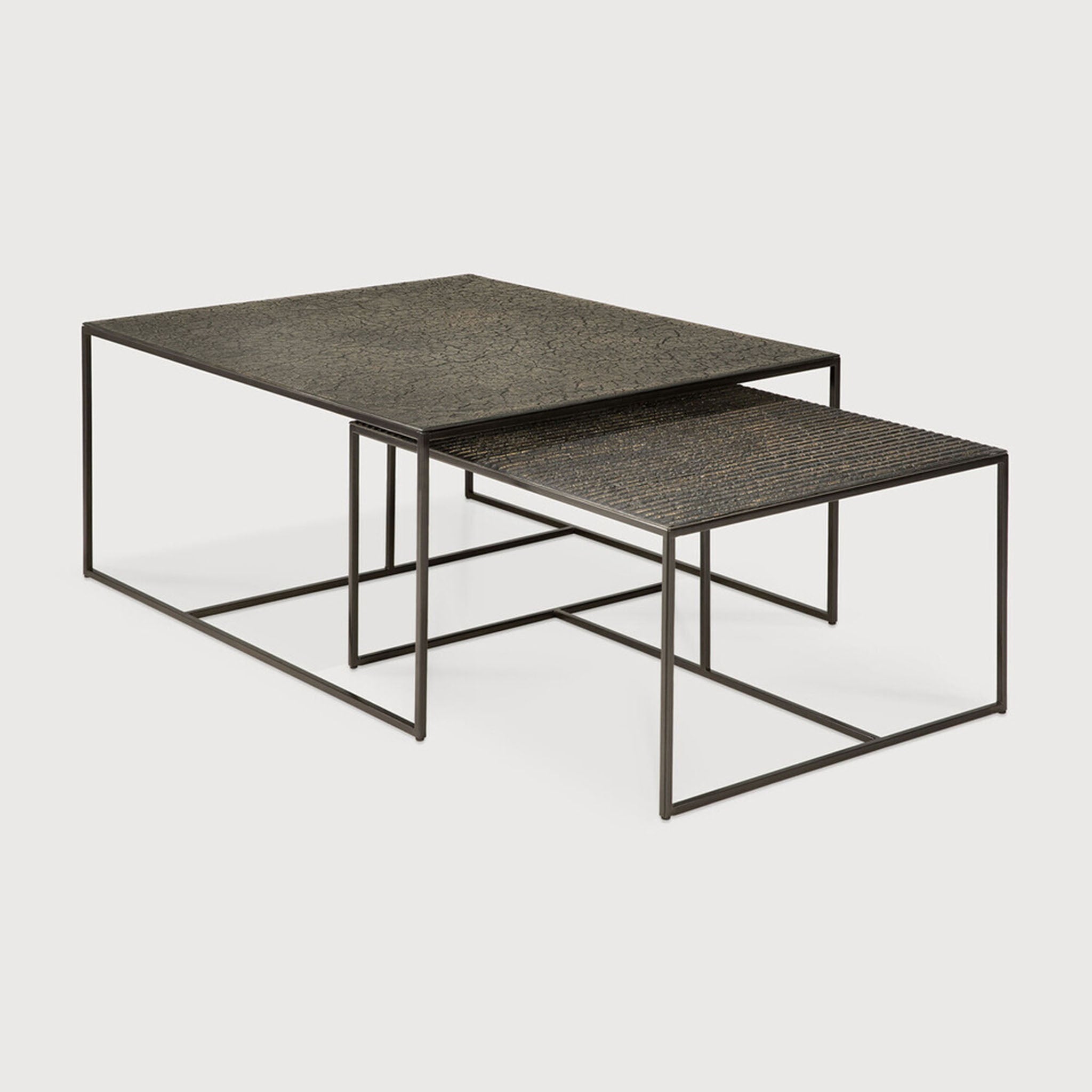 Pentagon Nesting Coffee Table Set, Whisky