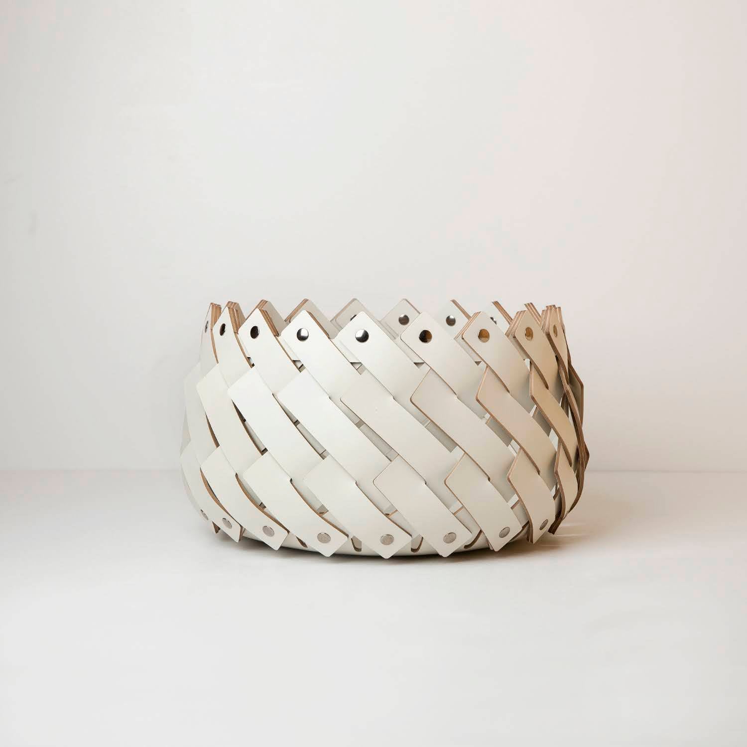 Almeria Tall Leather Basket