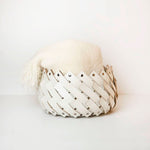 Almeria Tall Leather Basket