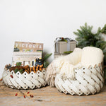Almeria Tall Leather Basket