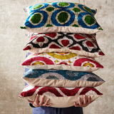 Silk Velvet Decorative Pillow,  Flower Power