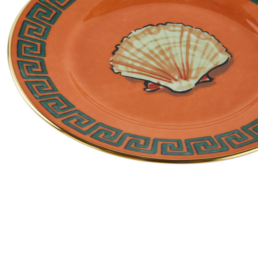 Luke Edward Hall Il Viaggio Di Nettuno CanapÃ© Plate, Rock Orange
